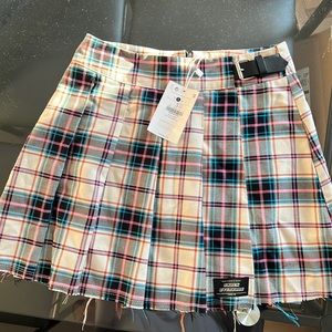 Bershka Multi Colored Mini Skirt